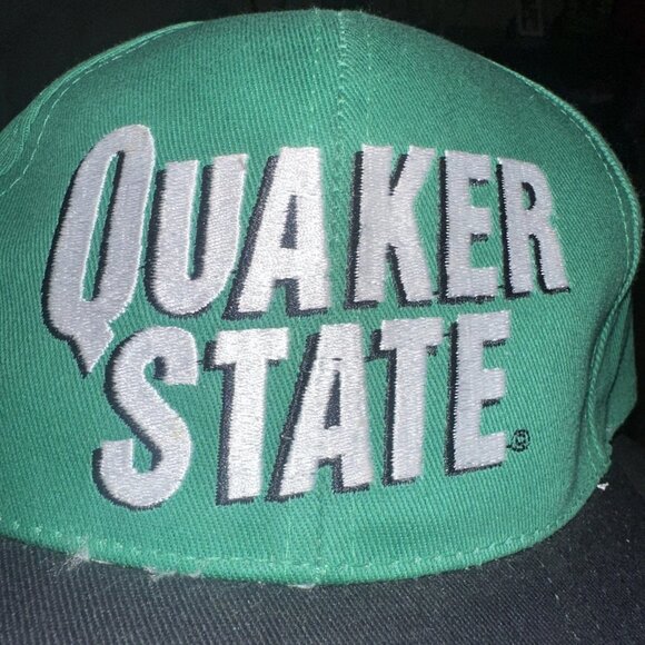 Vintage KC QUAKER STATE (Adjustable Snap Back) Cap RARE NASCAR 1990s Ships FAST - Picture 2 of 5